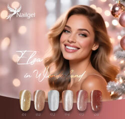  Elza In Wonderland gél lakk kollekció 6db géllakkal és ajándék margarétával