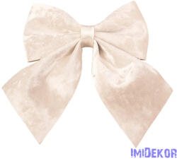  Fényes bársony masni, 20 x 24cm - Fehér