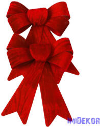 Bársony masni készlet, 15 x 17cm, 2db. - Világos bordó