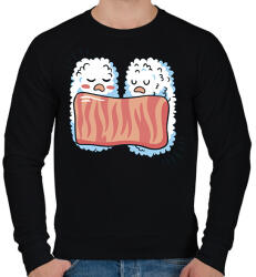 printfashion Alvó sushik - Férfi pulóver - Fekete (17846235)