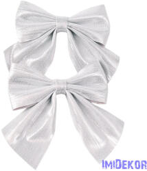 Fényes masni készlet, 2db. , 12 x 13cm - Ezüst