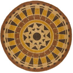 Universal Narancssárga kézi szövésű juta kerek szőnyeg ø 90 cm Tonga - Universal