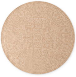 Hanse Home Bézs-elefántcsont színű kerek kültéri-beltéri szőnyeg ø 160 cm Duet Kona - NORTHRUGS