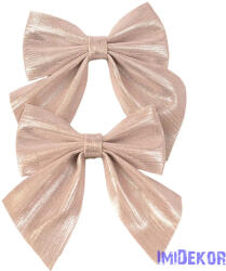 Fényes masni készlet, 2db. , 12 x 13cm - Halvány rózsaszín