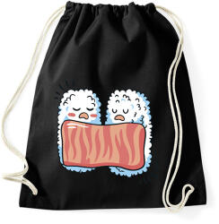 printfashion Alvó sushik - Sportzsák, Tornazsák - Fekete (17846326)