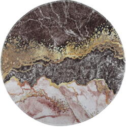 Vitaus Barna-aranyszínű mosható kerek szőnyeg ø 120 cm - Vitaus