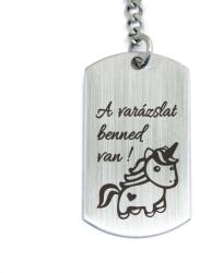 R.M. ékszer A varázslat benned van - unikornisos gravírozott acél kulcstartó (14022-RM-D)