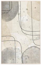 Mila Home Szürke-krémszínű mosható szőnyeg 80x150 cm Simple Lines - Mila Home