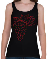 printfashion Szőlőfürt - Női atléta - Fekete (17763293)