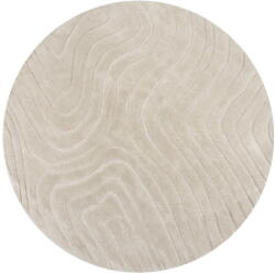 Flair Rugs Krémszínű kézi szövésű gyapjú kerek szőnyeg ø 160 cm Mesmerise Natural - Flair Rugs