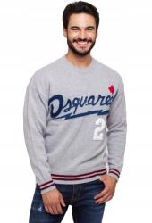 Dsquared2 szürke férfi pulóver sötétkék logóval r S