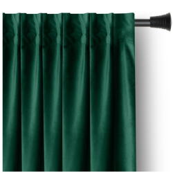 Restilo Sötétzöld bársony dimout (részleges sötétítő) függöny 140x245 cm Pleat - Restilo