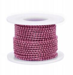 MIXFORM Dekorációs szalag cirkóniákkal, rózsaszín, 2mm, 9m/tekercs (13WB29257)