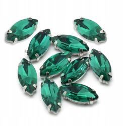 MIXFORM Varrható strasszok, Üveg, Sárgaréz alap, Lószem, 10x5x4mm, 10db (13WB29863)