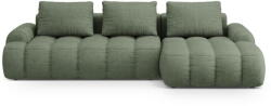 Cosmopolitan Design Zöld kinyitható-tárolóhelyes sarokkanapé (jobb oldali-heverő résszel) Linz - Cosmopolitan Design