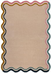 Flair Rugs Krémszínű kézi szövésű gyapjú szőnyeg 160x230 cm Leo Scallop - Flair Rugs