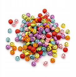 Mixform Akril gyöngyök, Smile Kraft Style, Kerek, Mix 7x3.5mm, 25g~170db (13WB28904)