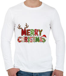 printfashion Karácsony Merry Christmas - Férfi hosszú ujjú póló - Fehér (17777217)