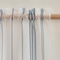 Catherine Lansfield Fehér voile fényáteresztő függöny 140x229 cm Harbour Stripe - Catherine Lansfield