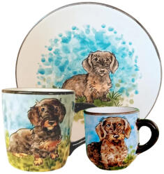 BögreManufaktúra Tacskó drótszőrű reggeliző készlet