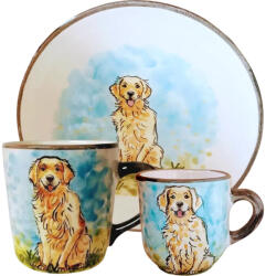 BögreManufaktúra Golden retriever reggeliző készlet