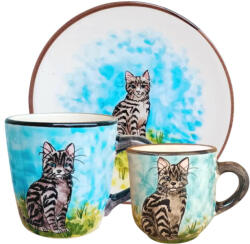 BögreManufaktúra Házi cica csíkos készlet