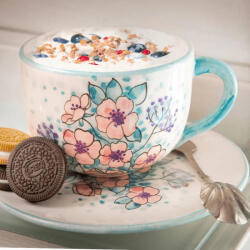 BögreManufaktúra Hajnali vadvirág jumbó bögre és reggeliző tányér