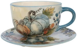 BögreManufaktúra Kék tökös jumbó bögre és reggeliző tányér