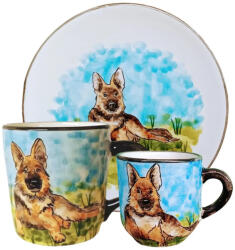 BögreManufaktúra Német juhász reggeliző készlet