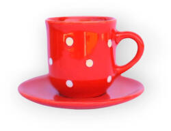 BögreManufaktúra Kávés bögre kistányérral piros