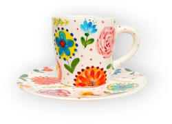 BögreManufaktúra Mese virágos bögre és reggeliző tányér