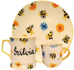 BögreManufaktúra Feliratos neves Méhecskés reggeliző szett