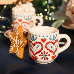 BögreManufaktúra Skandináv Szívek Kávés Bögre