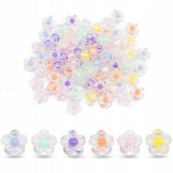 Mixform Akril gyöngyök matt gyöngy virág mix 12x12.5x6mm, 25g~50db (13WB28633)