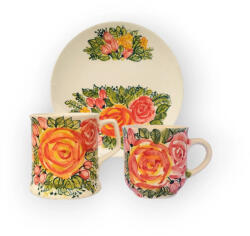BögreManufaktúra Virágos reggeliző szett FL001 - rózsa minta