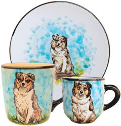 BögreManufaktúra Ausztrál juhász reggeliző készlet