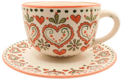 BögreManufaktúra Karácsonyi Szívek Jumbó Bögre Tányérral