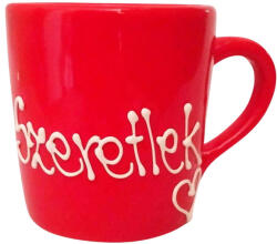 BögreManufaktúra Feliratos neves Szív Bögre piros