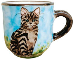 BögreManufaktúra Házi cica csíkos kávés bögre