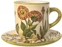 BögreManufaktúra Botanica mező kávés bögre és kistányér