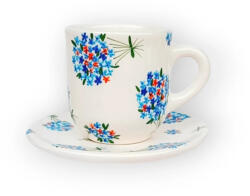 BögreManufaktúra Nefelejcs kávés bögre kistányérral