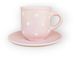 BögreManufaktúra Kávés bögre kistányérral pasztelll rózsa