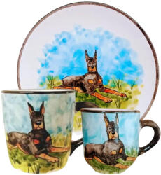 BögreManufaktúra Dobbermann reggeliző készlet