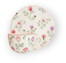 BögreManufaktúra Pille virág jumbó bögre és reggeliző tányér