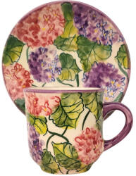 BögreManufaktúra Hortenzia kávés bögre és kistányér