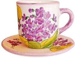 BögreManufaktúra Ibolyás kávés bögre és tányér