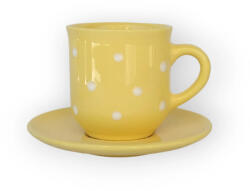 BögreManufaktúra Kávés bögre kistányérral pasztelll sárga