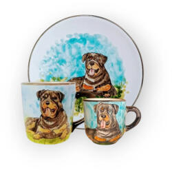 BögreManufaktúra Rottweiler reggeliző készlet