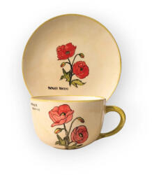 BögreManufaktúra Pipacs Reggeliző tányér és jumbo bögre