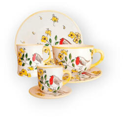 BögreManufaktúra Tavaszi madárkás reggeliző nagy szett
